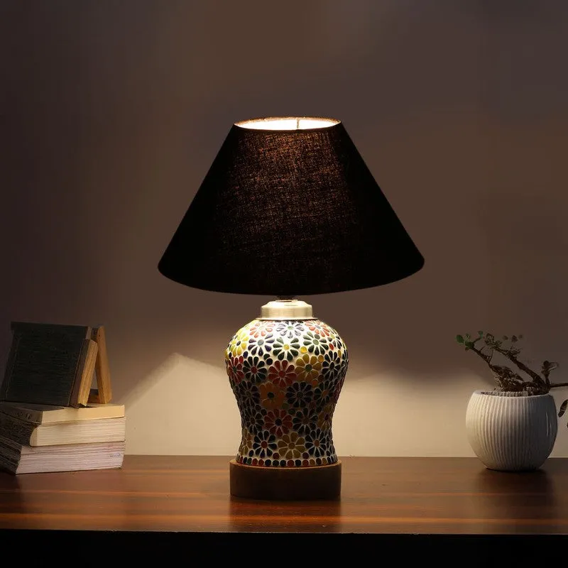 Veloura Wooden Table Lamp - Black media 1