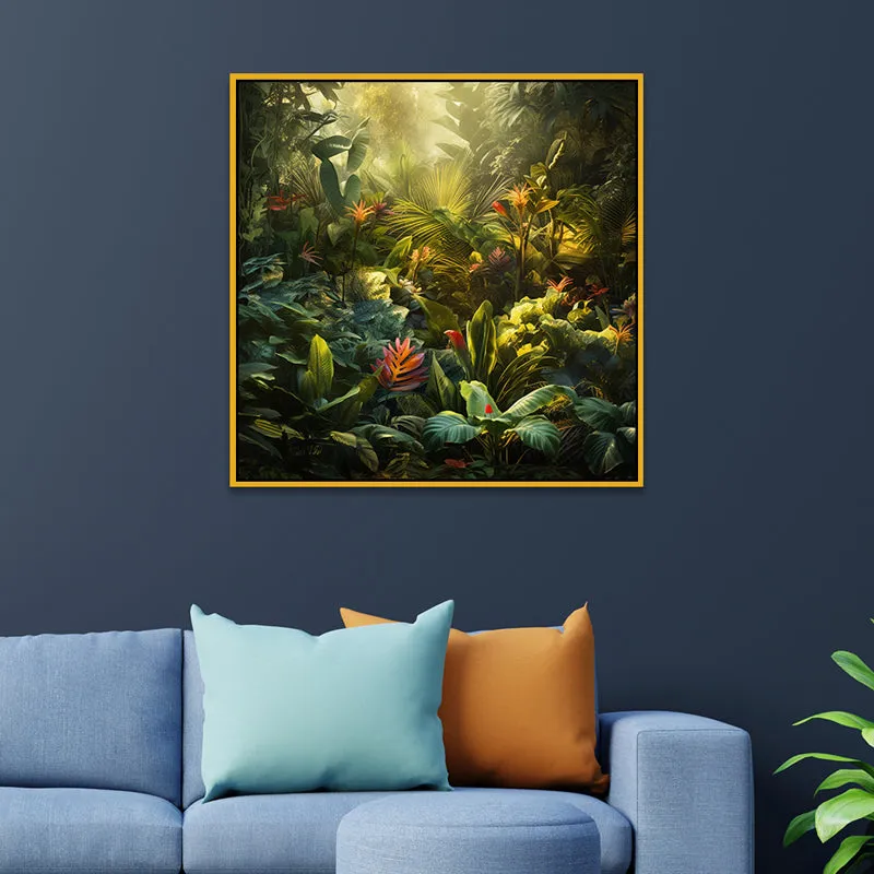 Golden Forest Light Canvas Wall Art With Frame media 5
