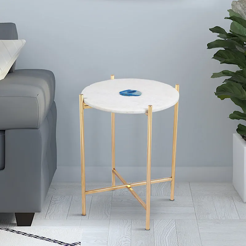 Agatera Marble Side Table media 1