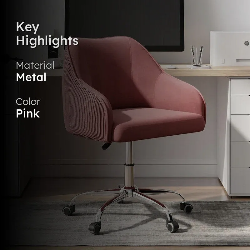 Seatron Metal Office Chair - Pink media 2