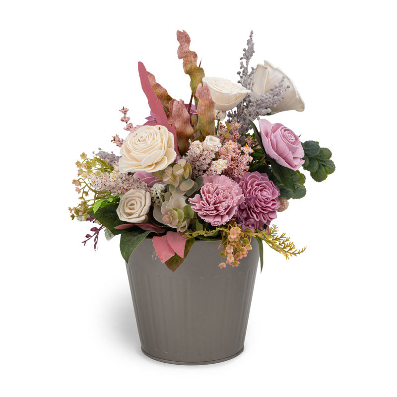 Epto Solawood Floral Bunch In Metal Pot media 4