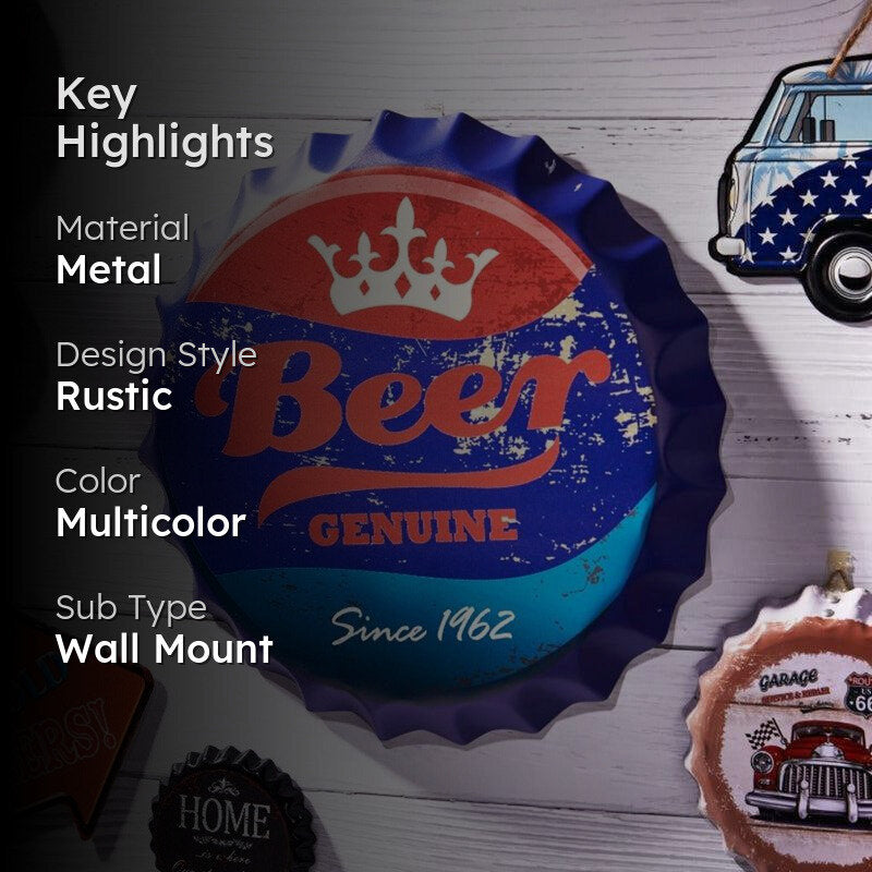 Beer Genuine Metal Wall Accent media 2