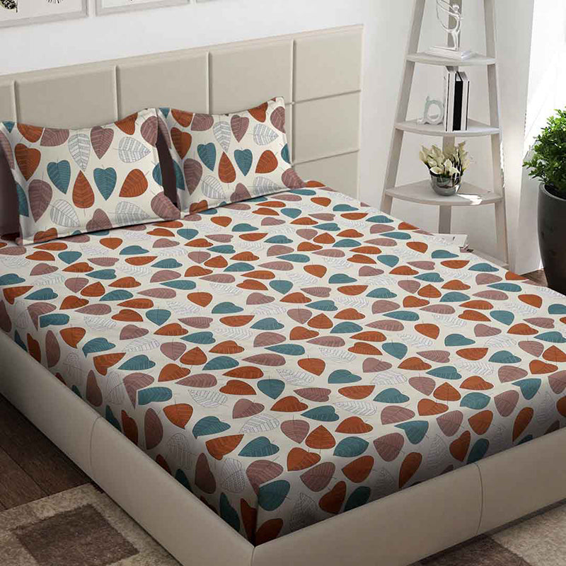 Banyan Burst Floral Bedsheet - 130 GSM