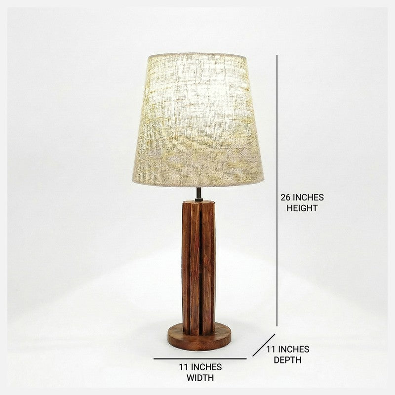 Neutral Nest Wooden Table Lamp media 8