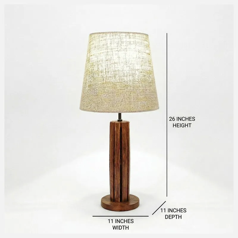 Neutral Nest Wooden Table Lamp media 8