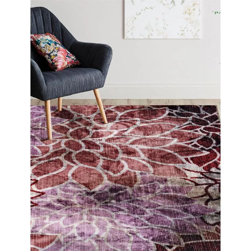 Enaya Floral Carpet - Maroon media 7