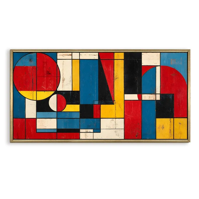 Color Constructs Canvas Wall Painting With Frame media 3