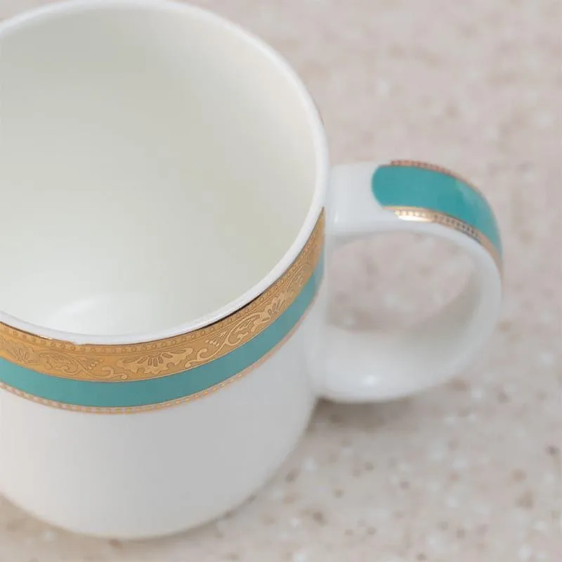 Rigva Porcelain Tea Cup (260 mL Each/Gold) - Set of Six media 5