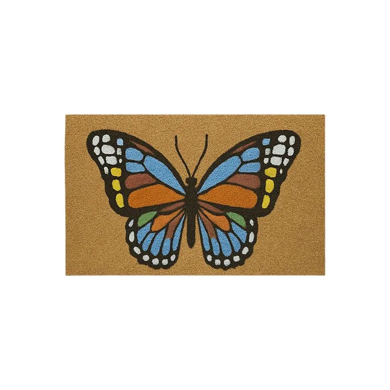 Butterfly Coir Door Mats - Brown media 4
