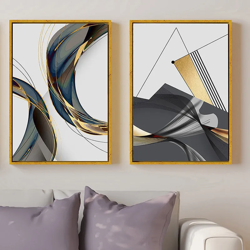 Foiled Charcoal Wall Art - Set Of Two media 1