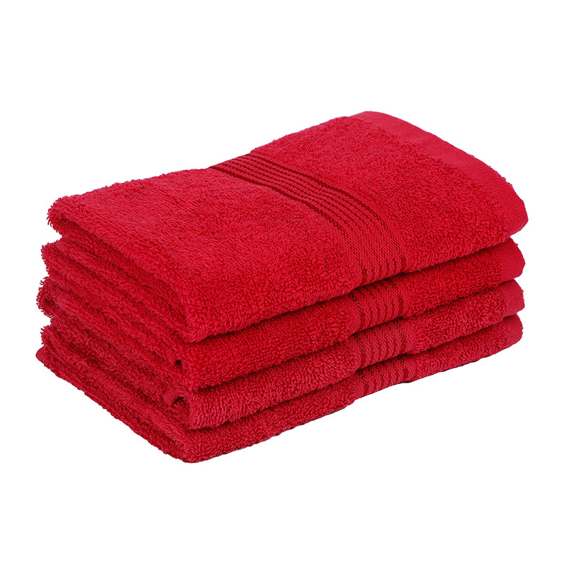 Eva Quick Dry Hand Towel (Red) - Set Of Four media 3