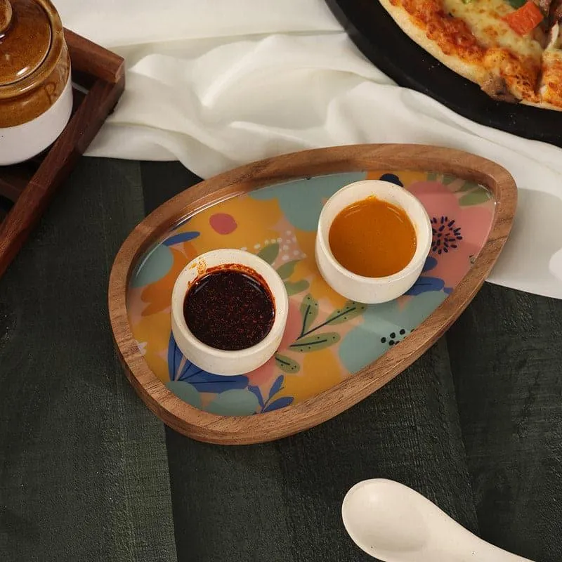 Bloomo Wooden Platter media 3