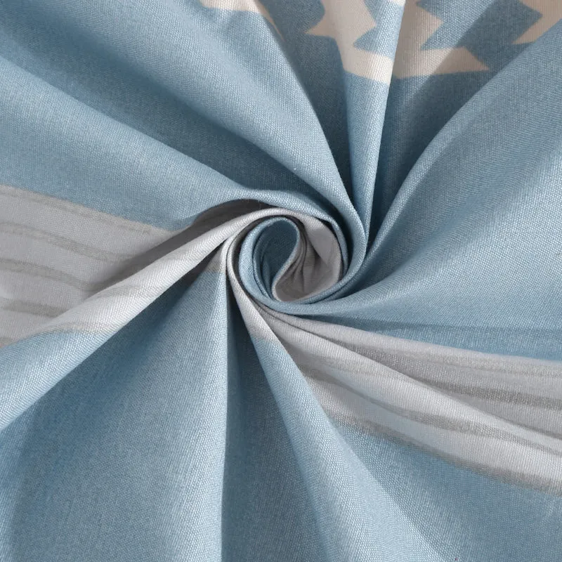 Blue Geometrica Diwan Set - Six Piece Set media 4