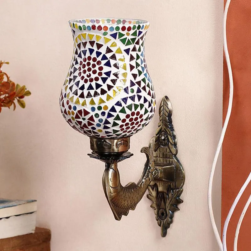 Mandala Ziada Mosaic Glass & Metal Wall Lamp media 3