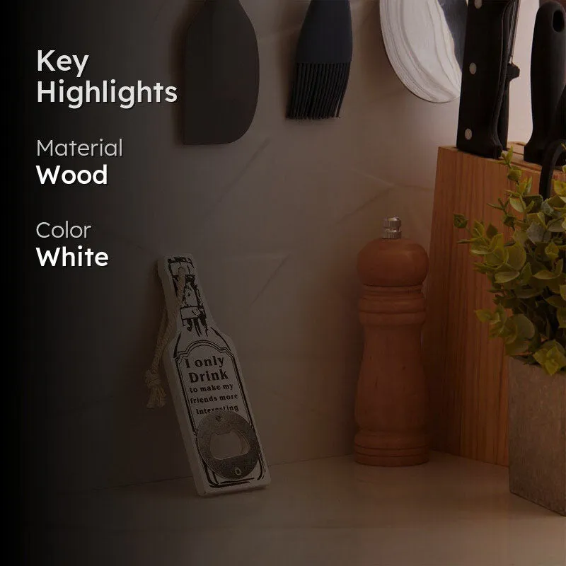 Drink To Make Friends Bottle Opener (White) - Set Of Two media 2