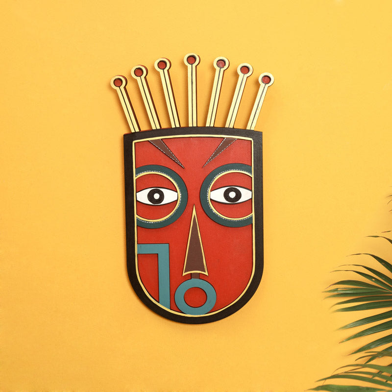 Indroth Mask Wooden Wall Accent