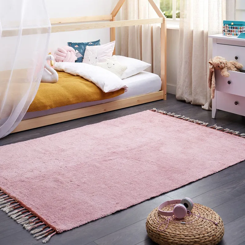 Serene Soft Tufted Cotton Area Rug - Mauve media 3