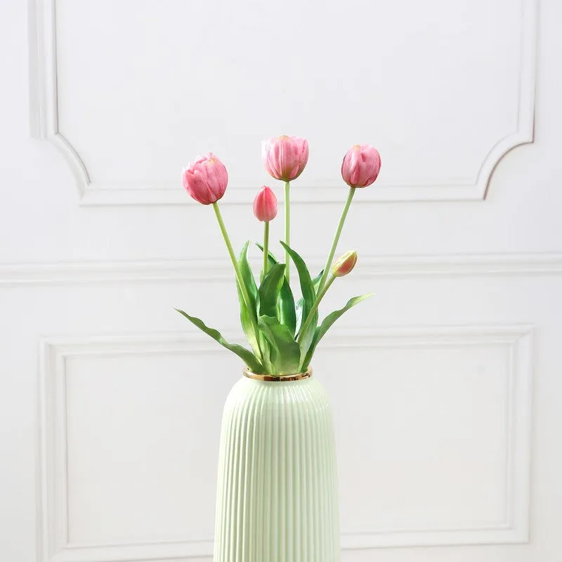 Tulip Artificial Flower Bunch - Pink media 3