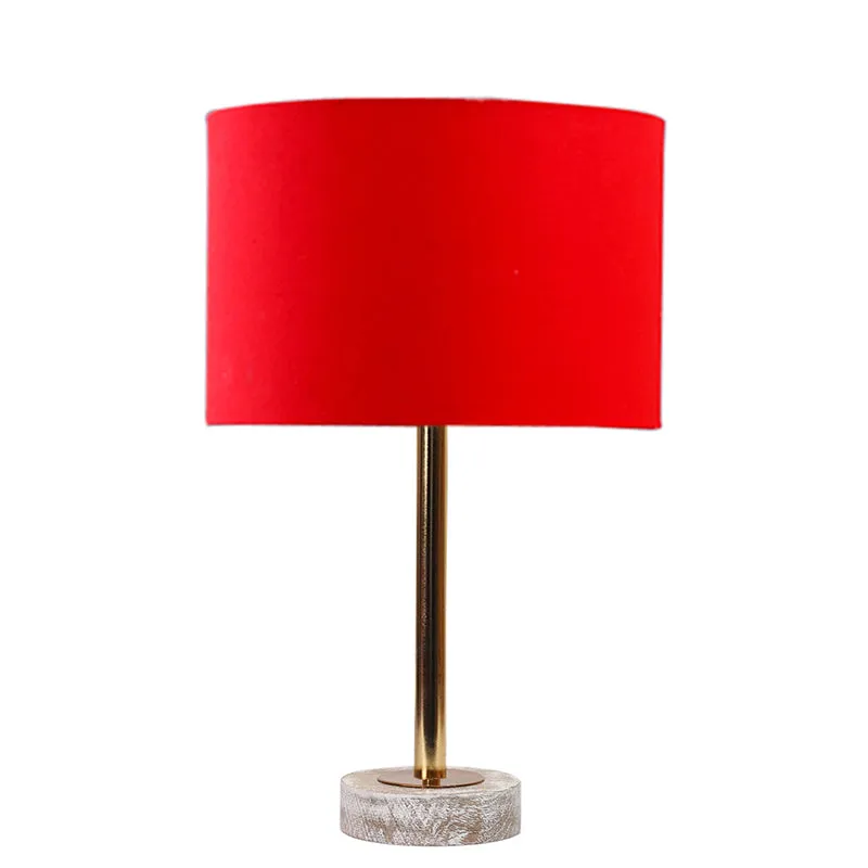 Cotin I Rodin Wooden Table Lamp - Red,Gold,White media 4