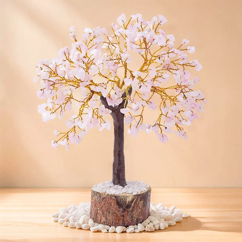 Agate Wish Tree Handcrafted Showpiece - Light Pink media 7