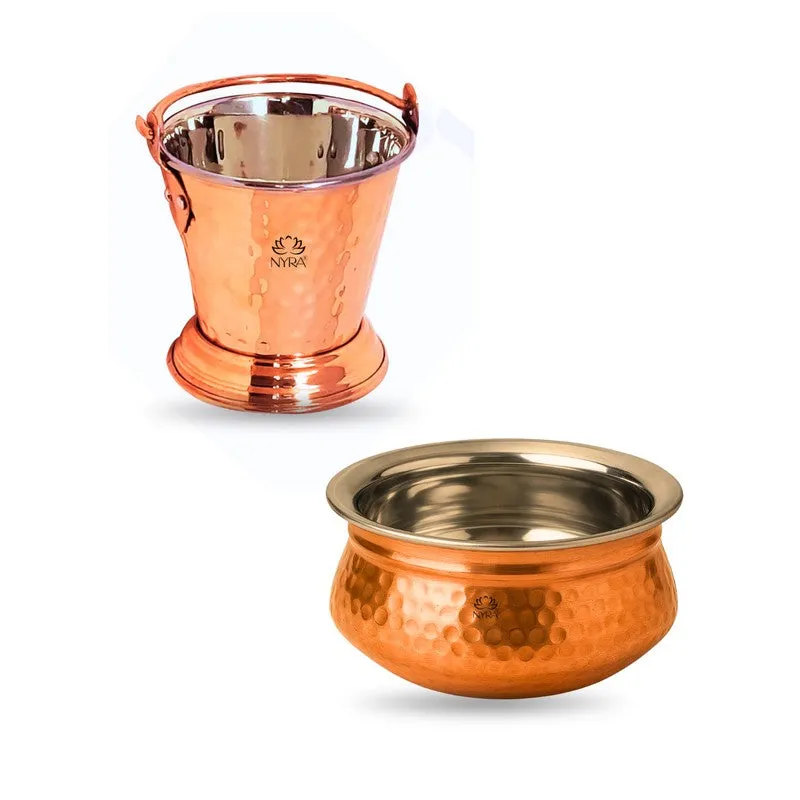 Virexa Stainless Steel Kadai with Balti - Two Piece Set media 4