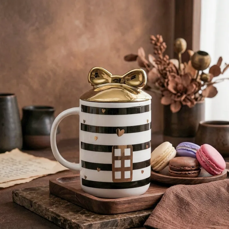 Home Ceramic Coffee Mug (350 mL) - Black,White media 4