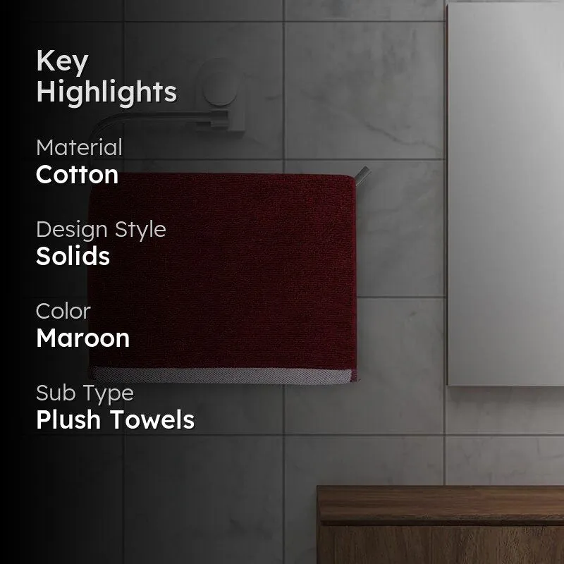 Hue Haven Face Towel (Maroon) - Set of Four media 2