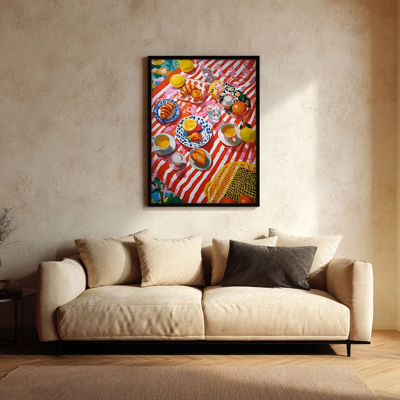 Picnella Canvas Wall Painting With Black Frame