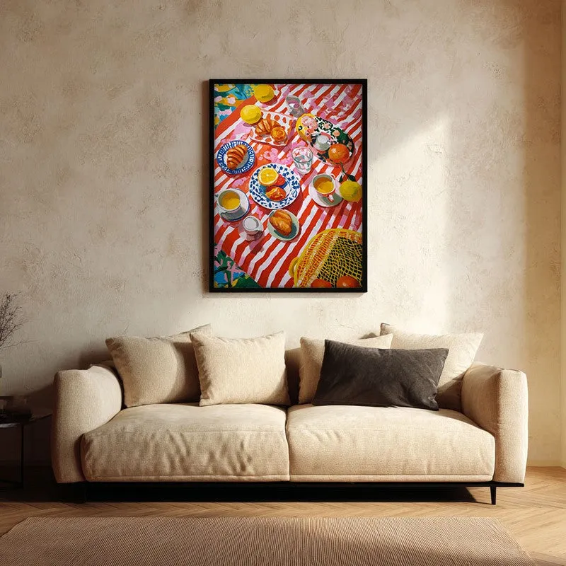 Picnella Canvas Wall Painting With Black Frame media 1