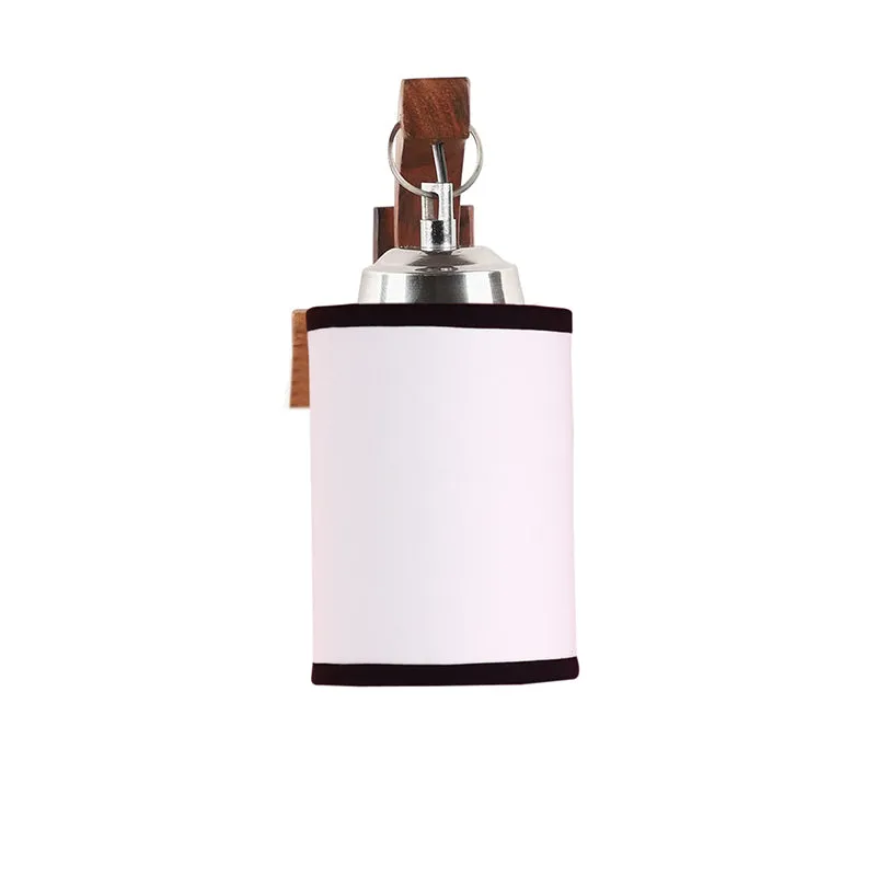 Forma Cylindrical Fabric & Wooden Wall Lamp - White & Black media 3