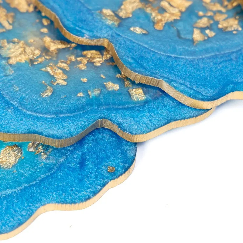 Celeste Crystal Coaster (Blue) - Set Of Four media 5