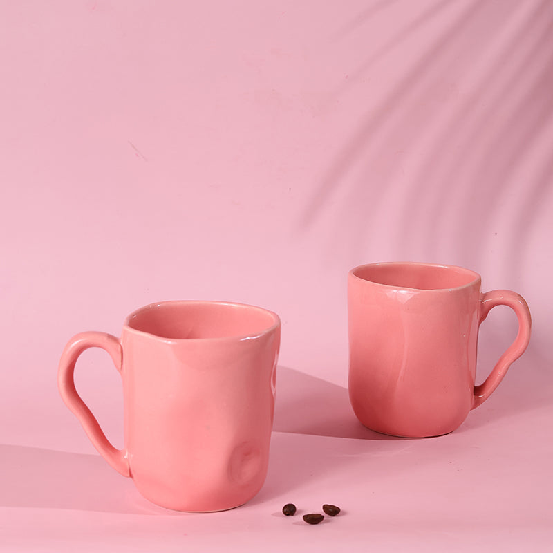 Moreno Ceramic Coffee Mug (320 mL) - Pink media 4