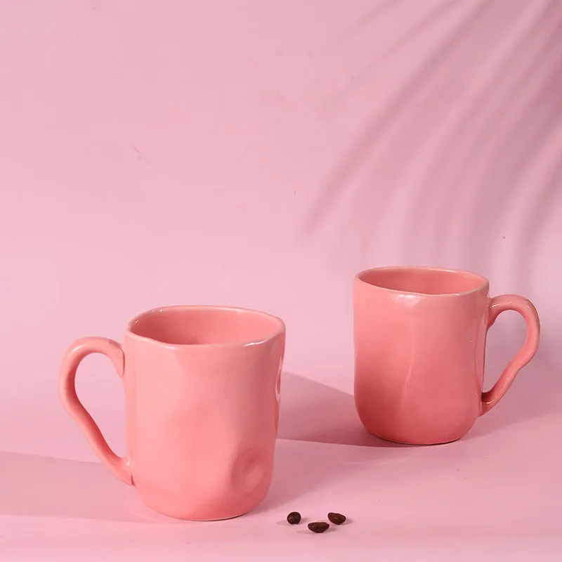 Moreno Ceramic Coffee Mug (320 mL) - Pink - 4
