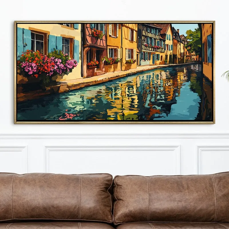 Silent Reflections Canvas Wall Painting With Frame media 4