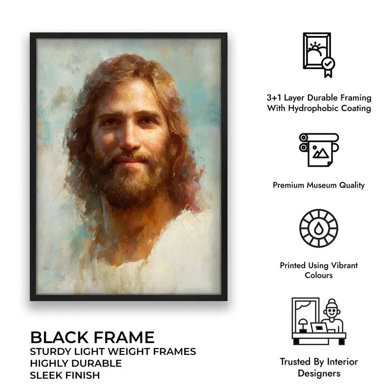 Christ the Light Archival Paper Wall Painting With Black Frame media 7