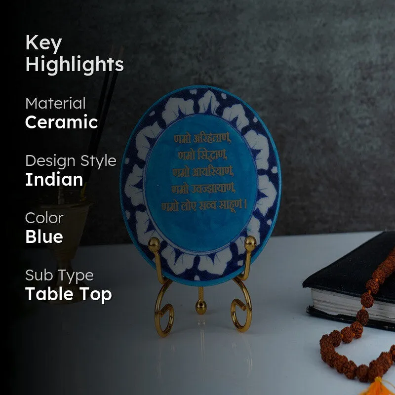Namokar Mantra Handcrafted Ceramic Showpiece media 2