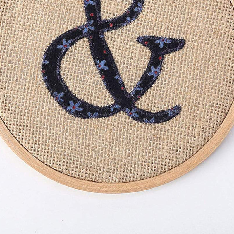 (&) Alphabet Embroidery Hoop Fabric Wall Accent media 4