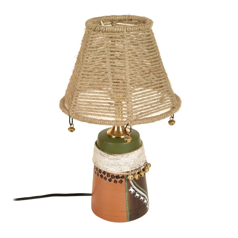 Alina Hand Knitted Terracotta Table Lamp - Multicolor media 5