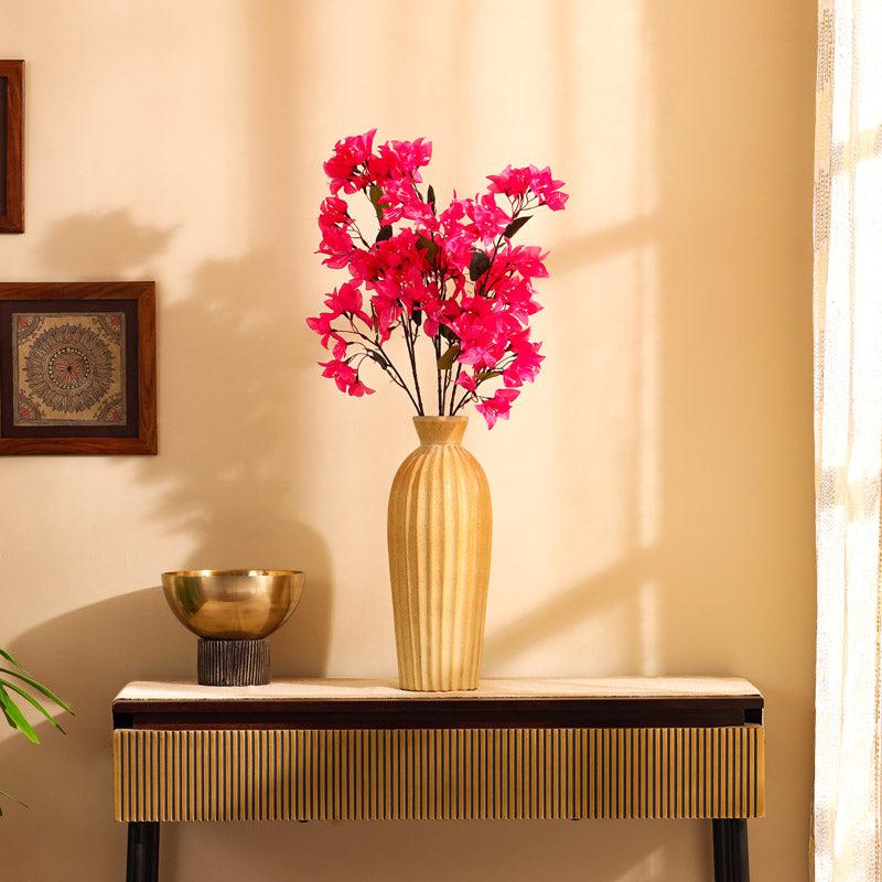 Artificial Realistic Bougainvillea Flower Stick (Pink) - Set Of Three media 7