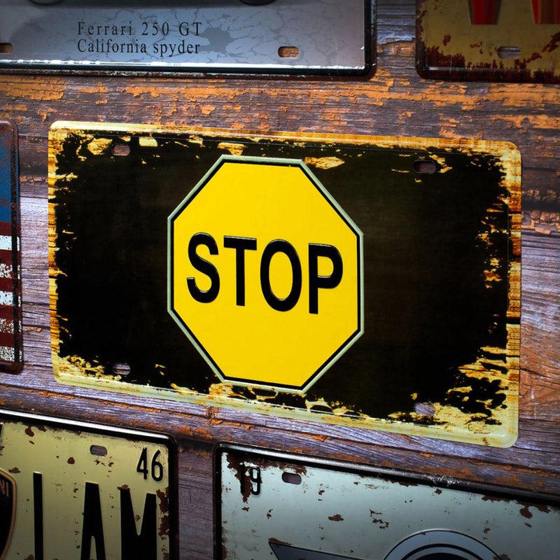 Stop Metal Wall Accent