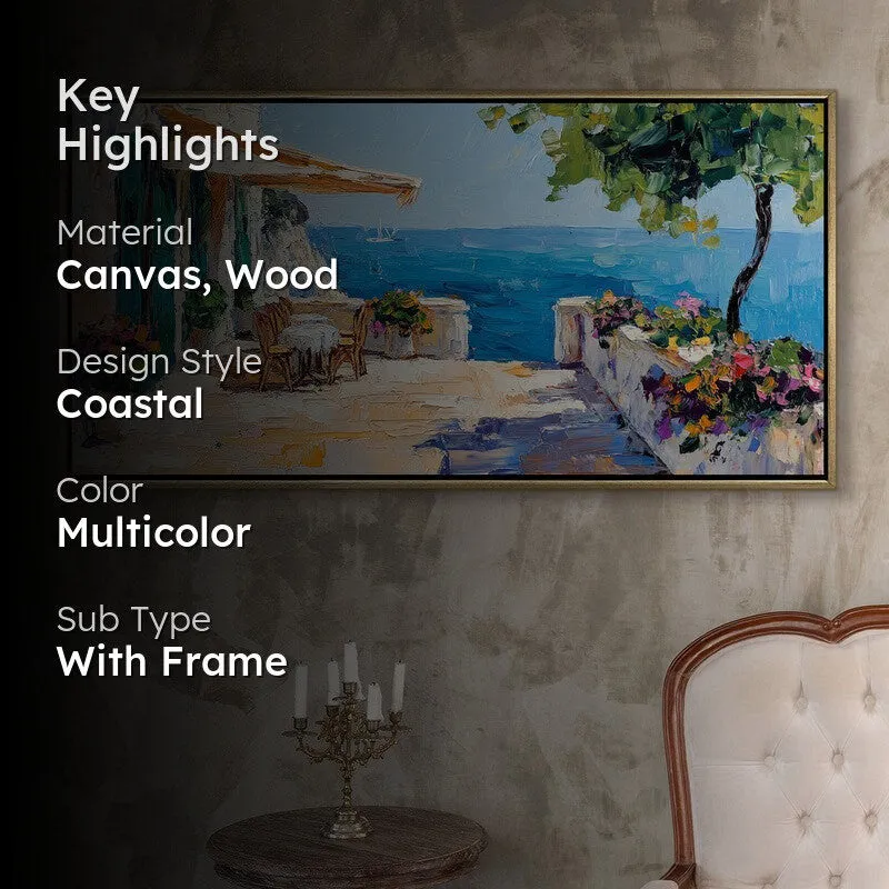 Terrace Dreams Canvas Wall Painting With Frame media 2