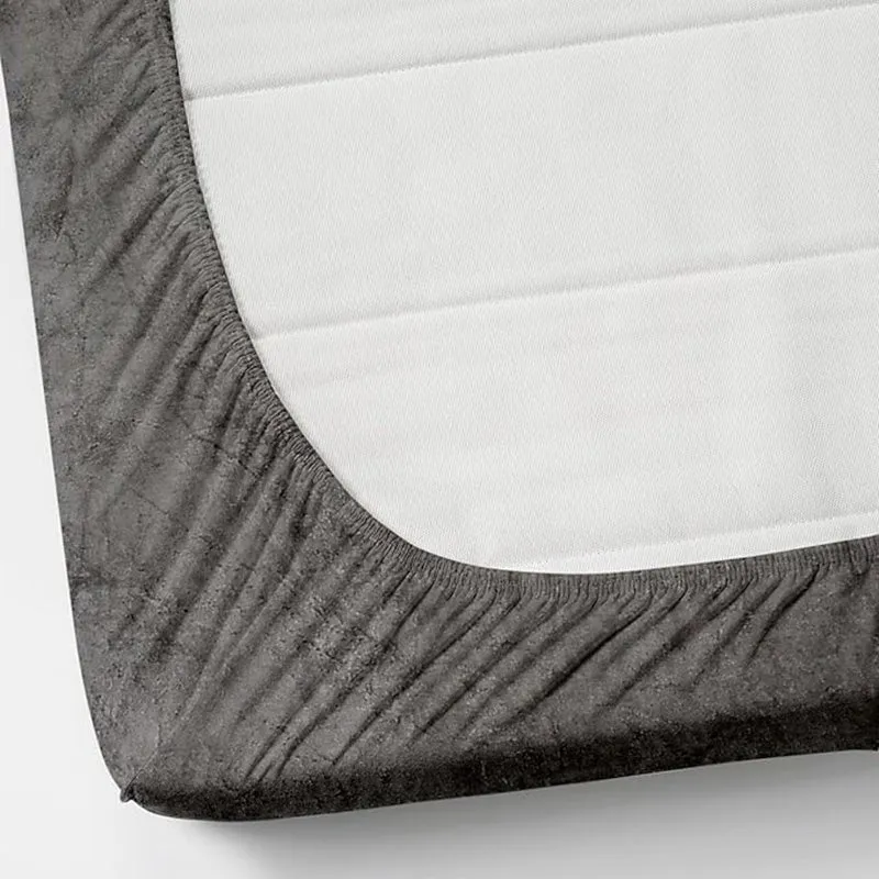 Sarva Solid Cotton Flannel Bedsheet (Grey) - 190 GSM media 4
