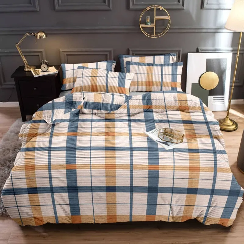 Serene Grid Bedsheet - 190 GSM media 4