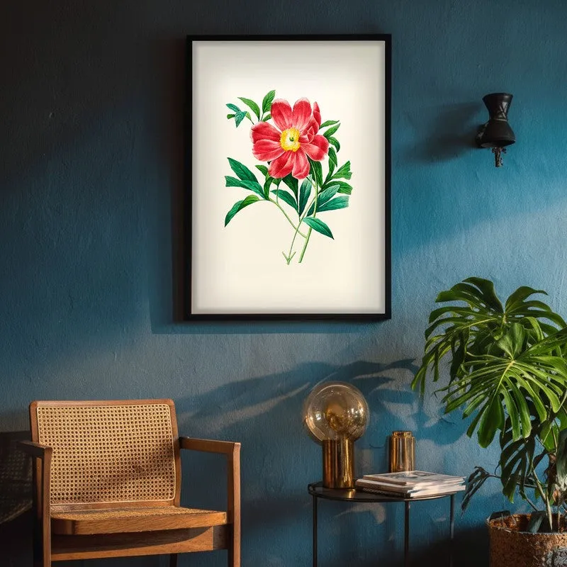 Fiery Bloom Archival Paper Wall Art With Frame media 4
