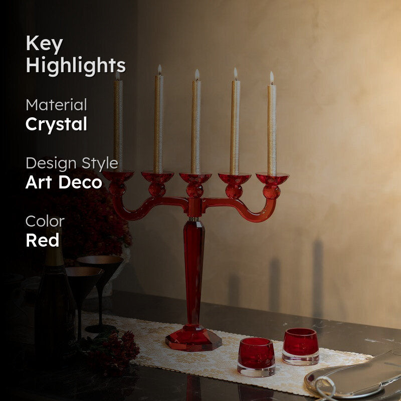 Opulent Crystal Candle Holder media 2