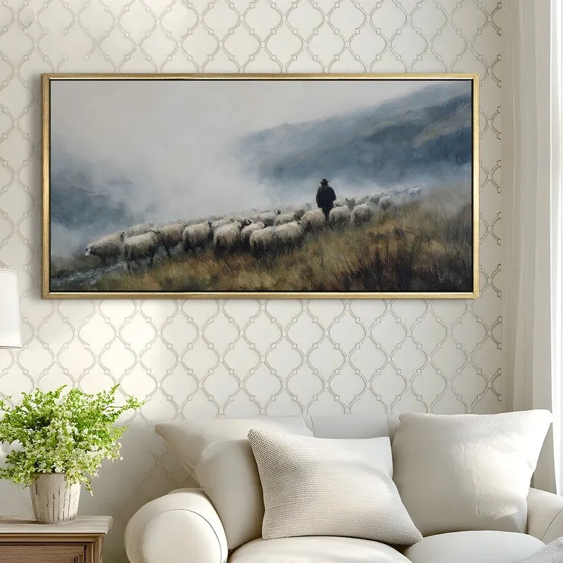 Meadow Path Canvas Wall Painting With Frame media 4