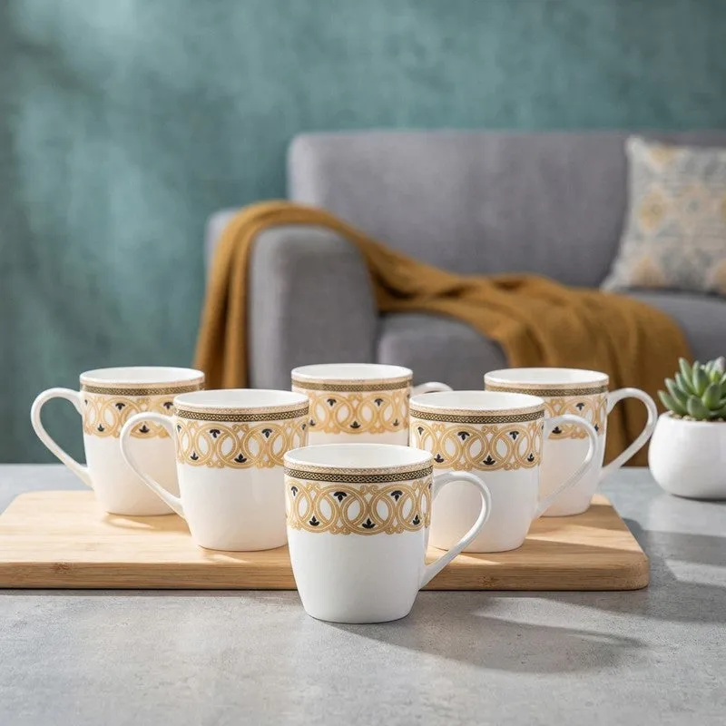 Azure Bone China Tea Cup (180 mL Each) - Set Of Six media 1