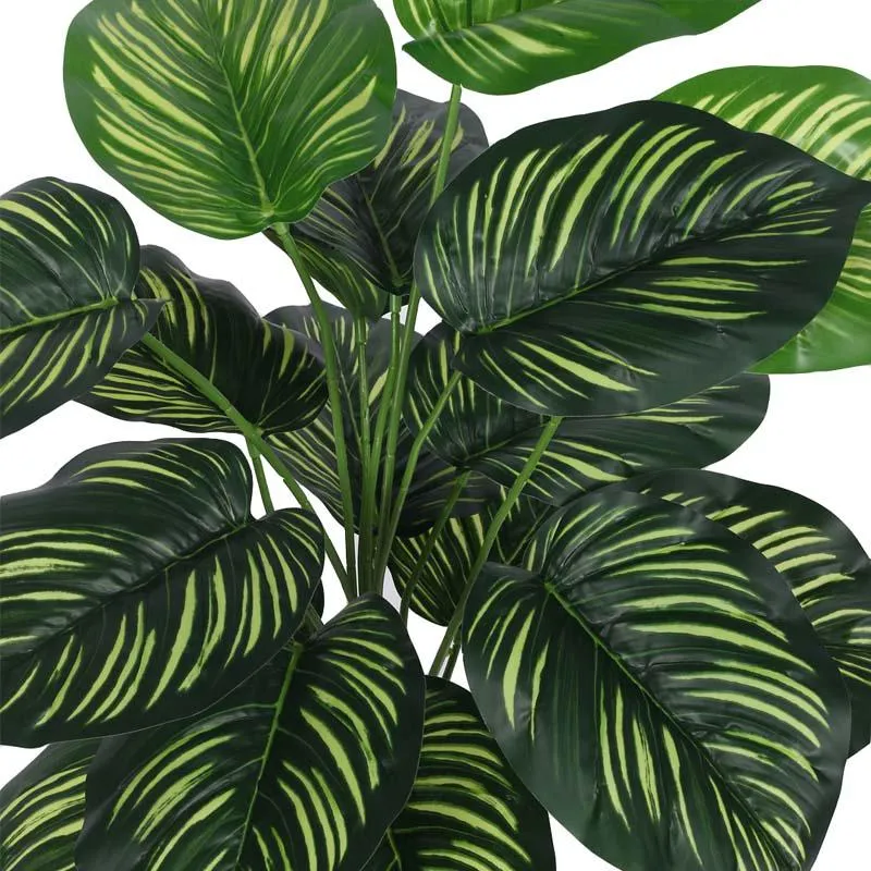 Faux Lush Peperomia Plant With Black Plastic Pot - 2.3 Feet media 5