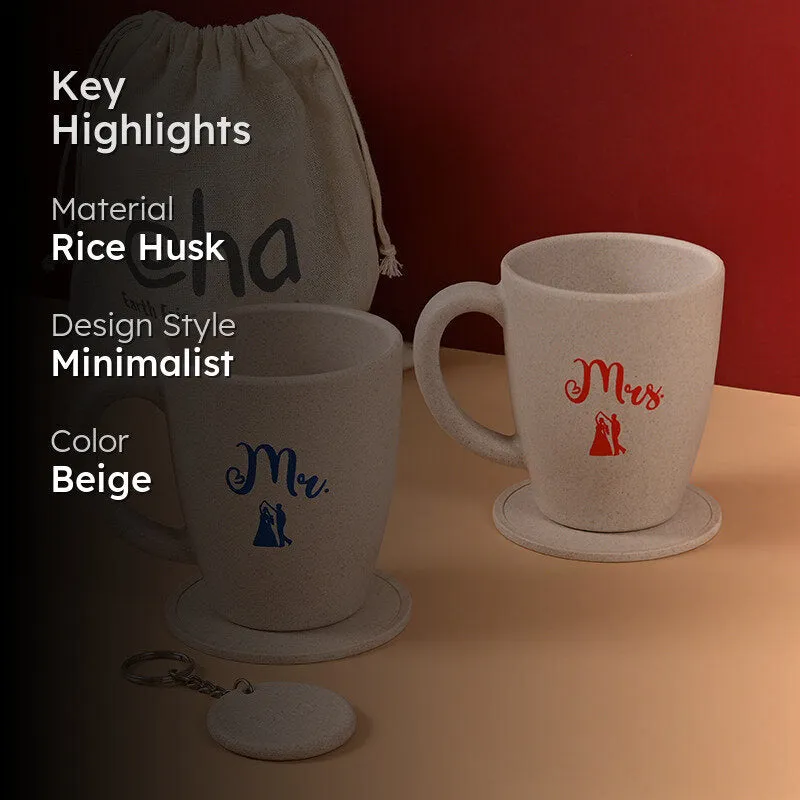 Ever Rice Husk Coffee Mug (300 mL Each/Beige) - Four Piece Set media 2