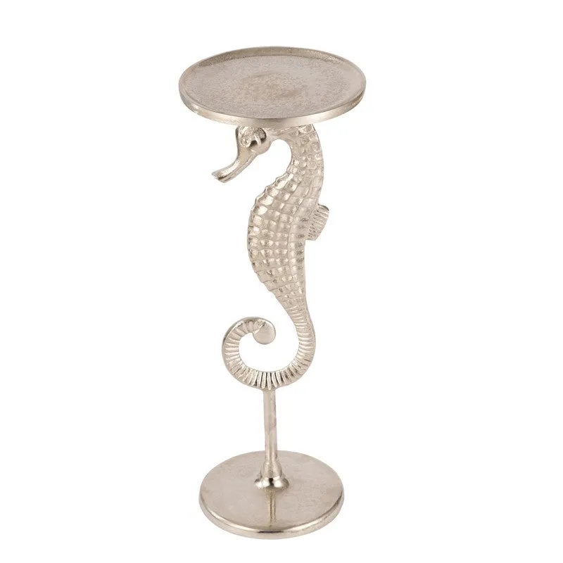 Seahorse Base Aluminum Side Table - Silver media 4